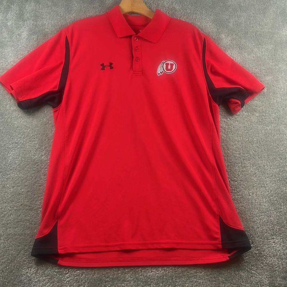 Under Armor/ Utah ‎ Heat Gear Large Short Sleeve Red